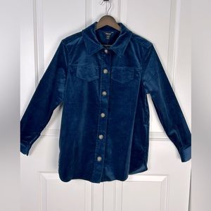 Bonded Suede Long Sleeve Shacket Blouse - RW&co